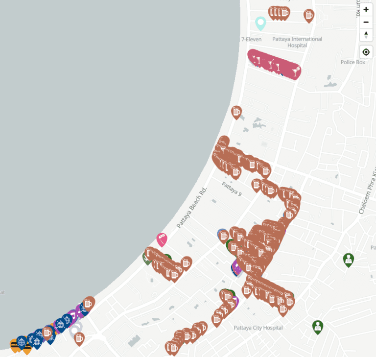 Pattaya Bar Map